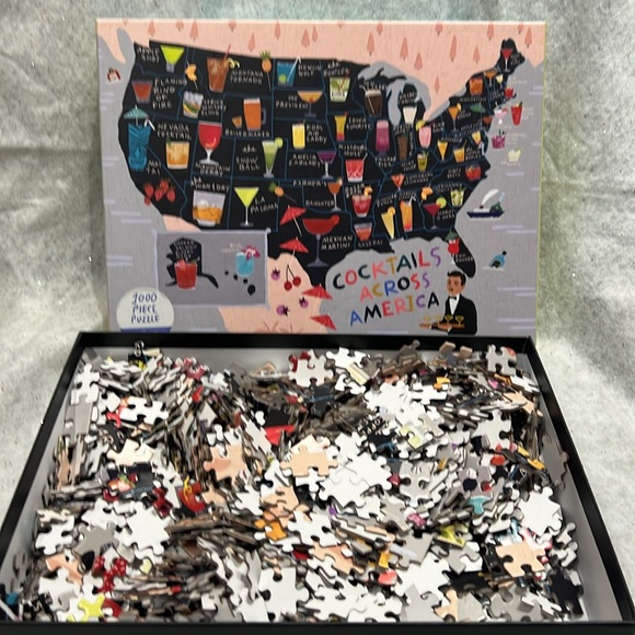 Galison Cocktails Across America Map jigsaw Puzzle 1000 Piece SALE🔴3/$25! - Picture 3 of 3
